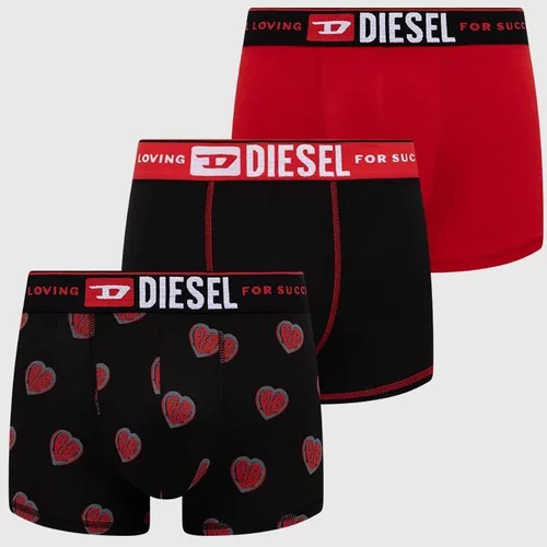 Diesel Bokserice 3-pack za muškarce, boja: crvena