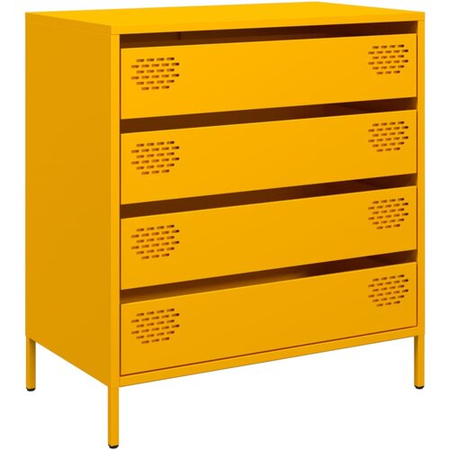 Maison Chic Komoda - Predalnik gorčično rumena 68x39x73,5 cm hladno valjano jeklo, (21719653) Slike