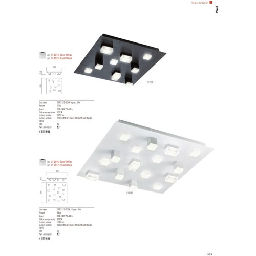  Redo 01-2016 - LED plafonska svetiljka PIXEL LED/48W/230V 3000K 45x45 cm bela Slike