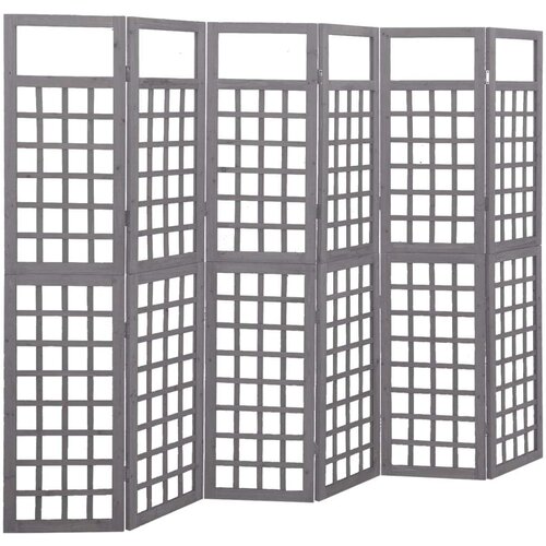 vidaXL Pregrada/rešetka sa 6 panela od jelovine siva 242,5 x 180 cm Cijene
