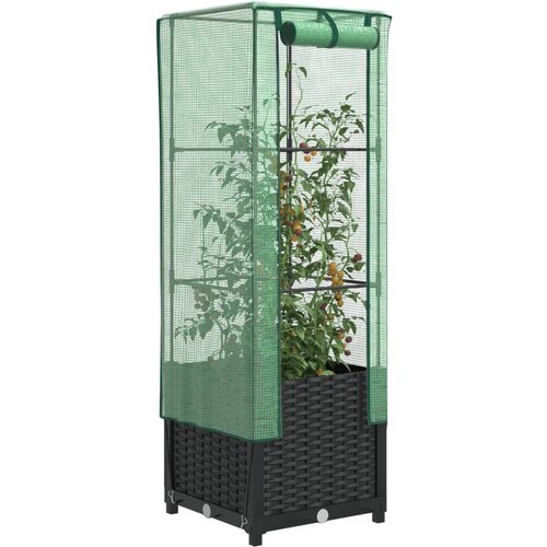 vidaXL Povišena gredica s pokrovom za staklenik 40 x 40 x 139 cm Cene