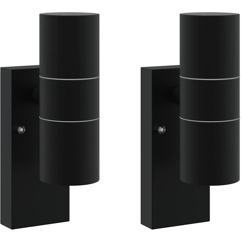  Vanjska zidna lampa 2 pcs Crna 7 x 10 x 22 cm Slike