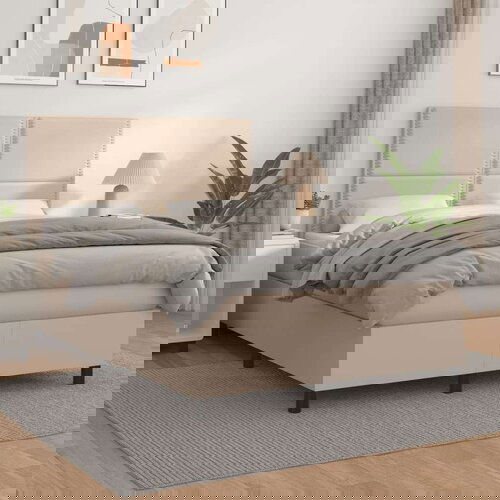 Box spring postelja z vzmetnico kapučino 140x200cm umetno usnje, (20895885) Slike