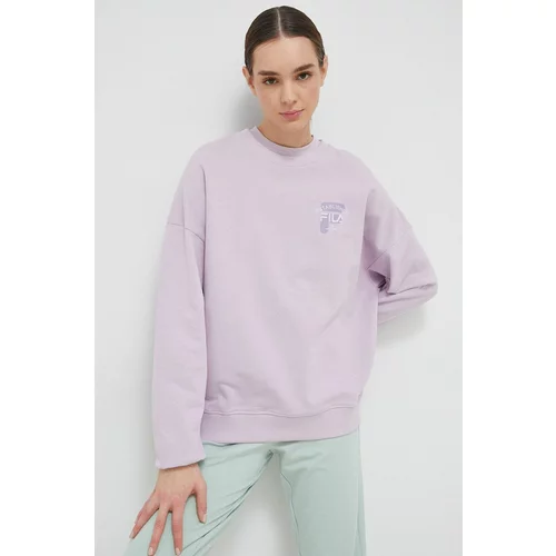 Fila Bombažen pulover ženska, vijolična barva