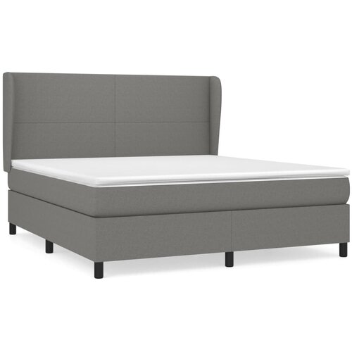 Maison Chic Box spring postelja - Vzmetna postelja z vzmetnico temno siva 180x200 cm blago SL20914, (21893008) Cene
