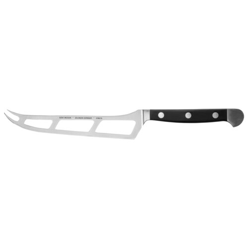 G&amp;Uuml;DE Alpha cheese knife 15 cm POM black 1290 /15 Slike