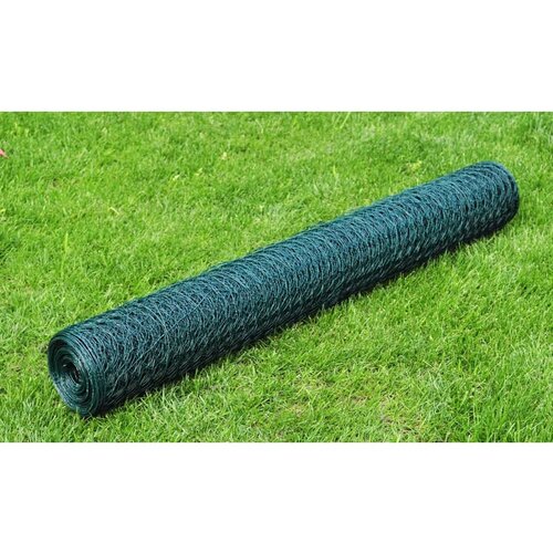 vidaXL Žična ograja pocinkana s PVC oblogo 25x0,75 m zelena Cene