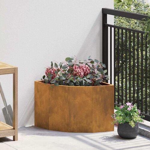 vidaXL Kotni sadilnik Rjav 45 x 45 x 35 cm Odporno jeklo Cene