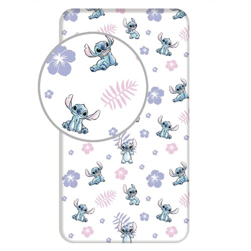 Jerry Fabrics Napenjalna enojna bombažna otro&amp;scaron;ka rjuha 90x200 cm Lilo and Stitch &amp;ndash; Slike