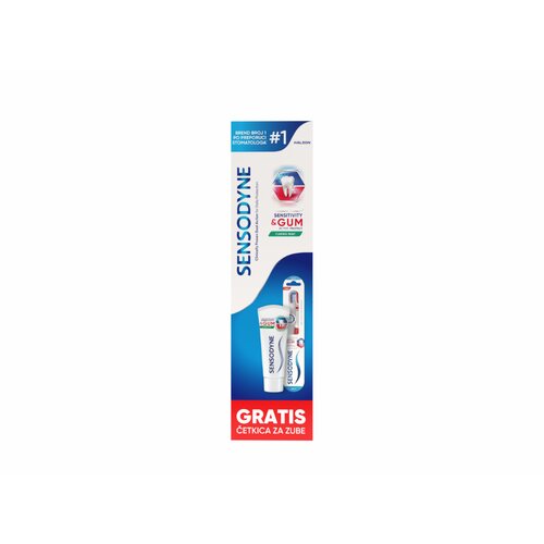 Sensodyne Sens&Gum Pasta 75ml + Četkica gratis Cene