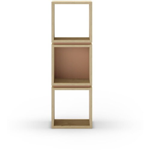Marckeric Opečnato oranžen/v naravni barvi regal v hrastovem dekorju 32x99,5 cm Lofty – Cene