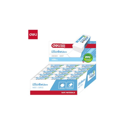 Deli GUMICA USCRIBE ZERO - EKO PVC 60x22x12mm BELA EH837 Slike