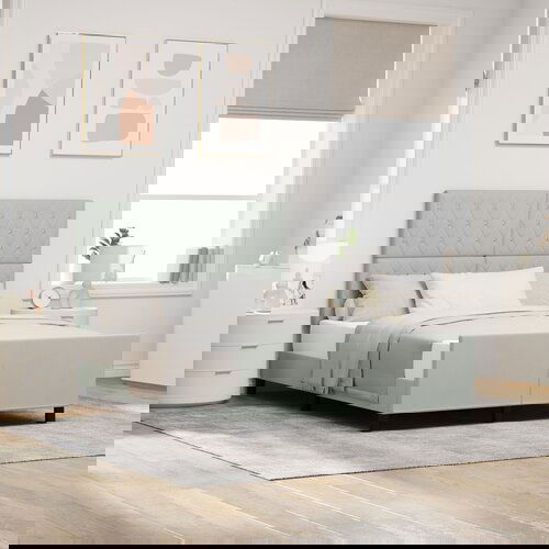 VidaXL Okvir za krevet svjetlosiva 160x200 cm bar&amp;scaron;un Slike