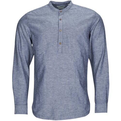 Jack & Jones Srajce z dolgimi rokavi JPRBLASUMMER HALF PLACKET SHIRT L/S Modra Cene