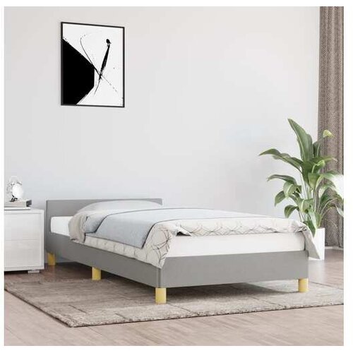  Okvir Za krevet s uzglavljem svjetlosivi 100x200 cm od tkanine Cijene
