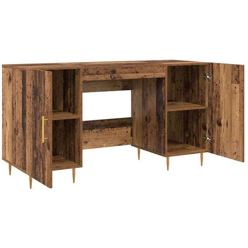  Stol s policom Staro drvo 140 x 50 x 75 cm Konstruirano drvo Slike