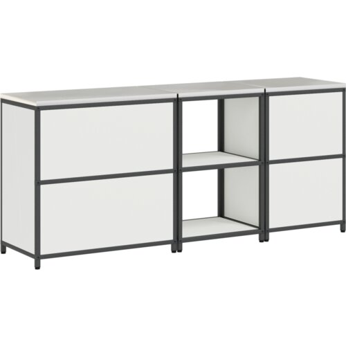 VidaXL set za kuhinjsku pohranu 3 pcs bijela 210 x 50 x 92 cm Slike