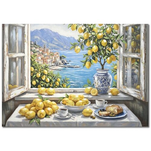 Signes Grimalt Slike, platna Slika Okno Z Limonami Večbarvna Cene