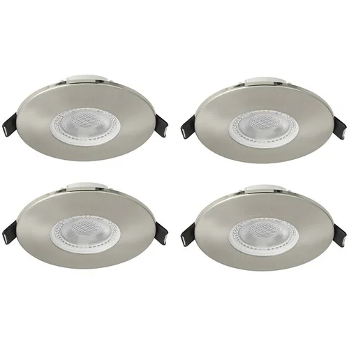 Eglo Set okroglih LED vgradnih svetilk Mazuby-LED 1 Starr (5 W, Nikelj, Topla bela)