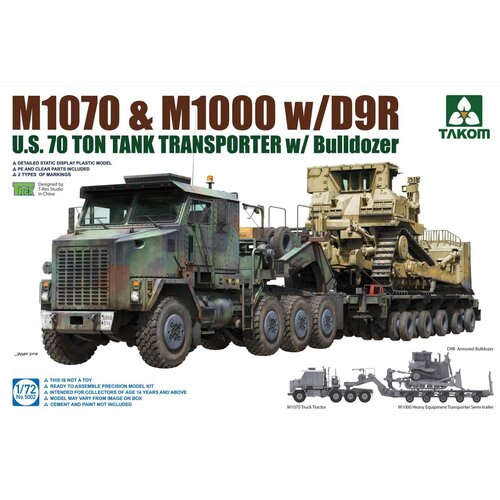 TAKOM U.S. M1070&M1000 w/D9R 70 Ton Tank, (21313388) Cene