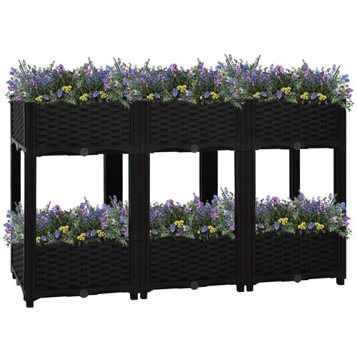 vidaXL Visoka greda 120x40x71 cm polipropilen Cene