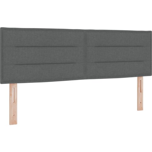 VidaXL Krevet s podnicom s madracem tamnosiv 160x200 cm tkanina Slike