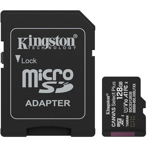 Kingston microSD 128GB Class10Canvas Select Plus150MBs Read,Class 10 UHS-I Slike