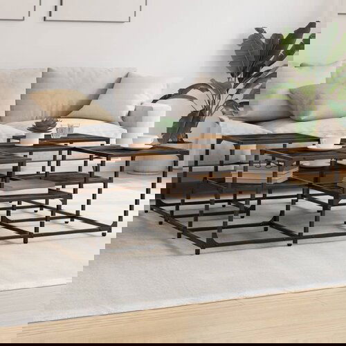 vidaXL Stolić za kavu boja hrasta 121x121x40 cm od konstruiranog drva Cijene