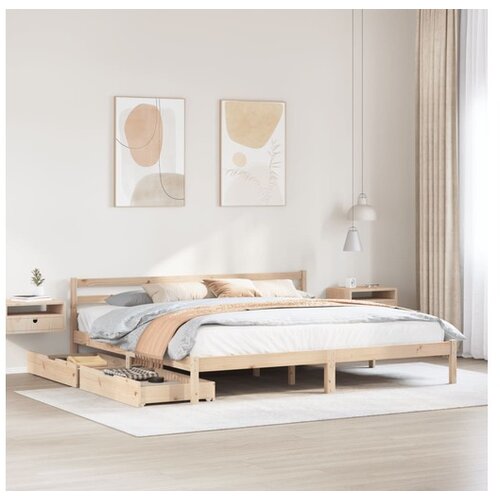 vidaXL Okvir kreveta bez madraca 200 x 200 cm od masivne borovine Cijene