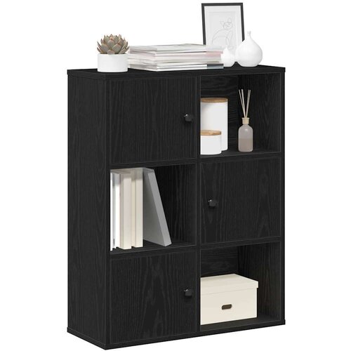 vidaXL Regal za knjige crni hrasta 60x24x76,5 cm od konstruiranog drva Cijene