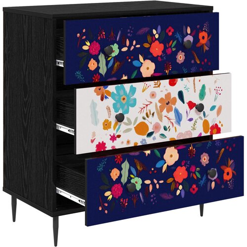  Komoda MAINZ Cvjetni uzorak 66 x 36,5 x 76 cm Konstruirano drvo Slike