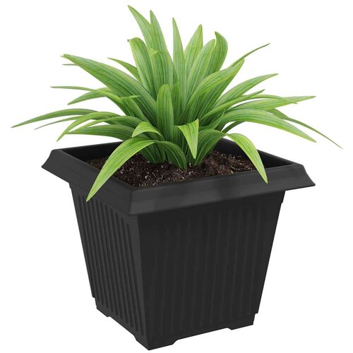  Kvadratna saksija za cvijeće 24 pcs Crna 43 x 43 x 33.5 cm Slike