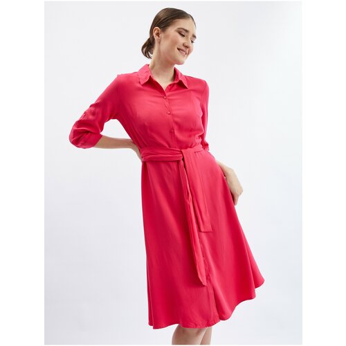 Orsay Dark pink Ladies Shirt Dress - Women Slike