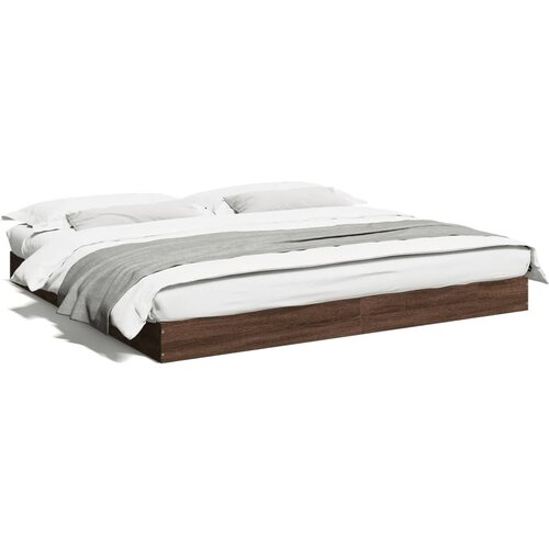 VidaXL Okvir za krevet smeđa boja hrasta 180x200 cm konstruirano drvo Slike