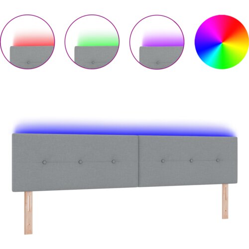 VidaXL led uzglavlje s dugmadi svjetlosiva 100 cm tkanina Slike