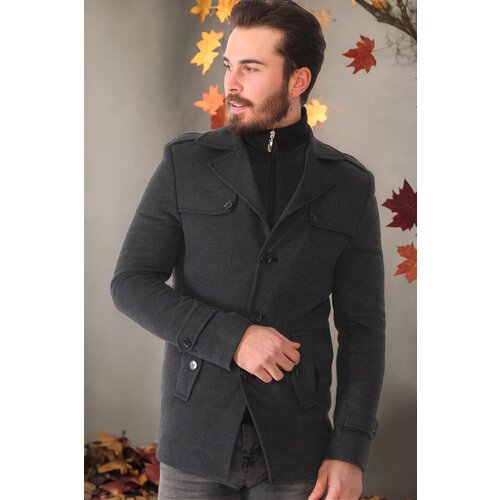 Dewberry K7542 MEN'S COAT-PLAIN ANTHRACITE Cene
