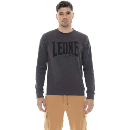 Leone 1947 Majice z dolgimi rokavi Man T-Shirt Long Sleeves Big Logo Siva Cene