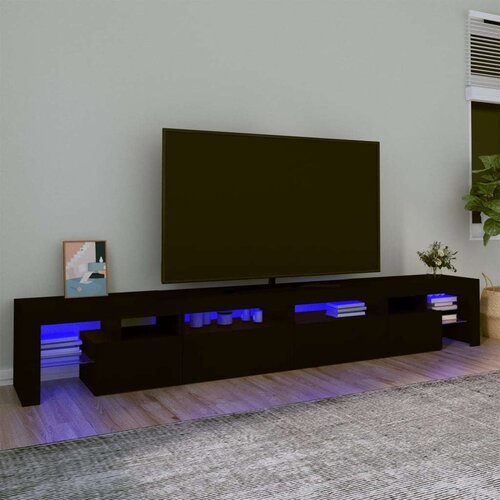 TV ormarić s LED svjetlima crni 260x36 5x40 cm Cijene