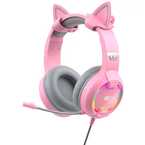 Havit Gaming slušalke GAMENOTE H2233d RGB (roza), (20773833)