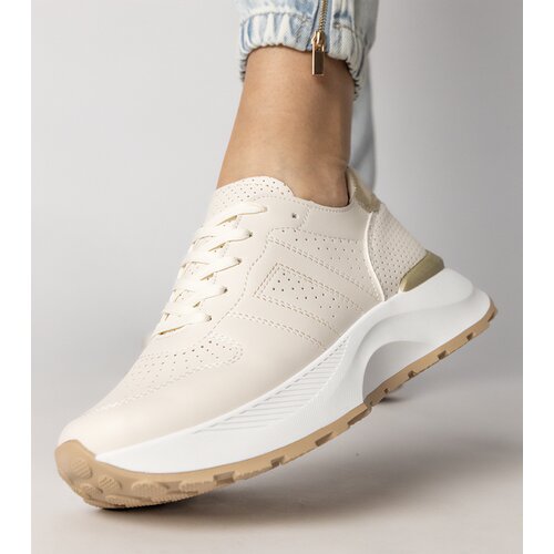 D/CEO Beige sports sneakers with a gold insert Lenkuta Cene
