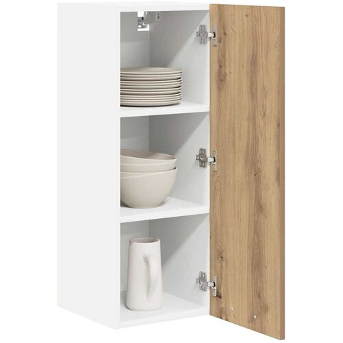 ormarić 2 pcs Umjetnički hrast i bijela 30 x 31 x 80 cm Slike