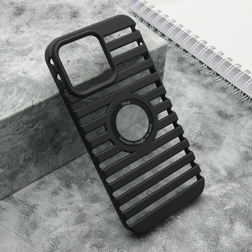 Maska lines logo cut za iphone 14 pro max/ crna Slike