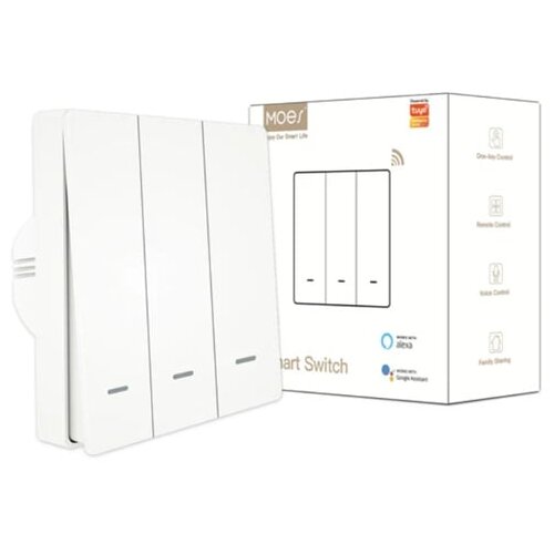 Smart+ ZIGBEE PAMETNI PREKIDAC EU SA 3 PREKIDACA BELI ZS-B-EU3-WH-MS Slike