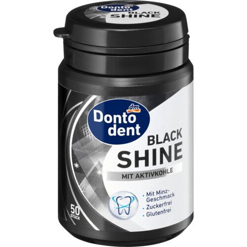 Dontodent black shine žvake sa aktivnim uljem, ukus nana, 50 kom. 57 g Slike