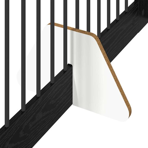  Vrata za pse s postoljem 4 pcs Crni hrast 100 x 80 cm Slike
