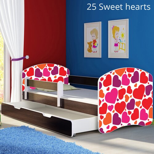  Dječji krevet ACMA s motivom, bočna wenge + ladica 180x80 cm 25 Sweet hearts Cijene