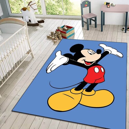  Dečiji tepih sa gumenom podlogom 120x180cm - Mickey plavi, TG-177 Cene