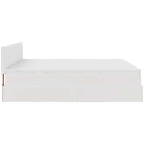 VidaXL okvir kreveta s madracima bijela 200x200 cm umjetna koža Slike