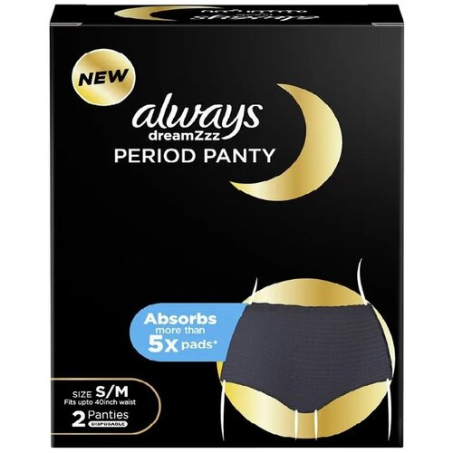 Always noćne menstrualne gaćice Dream Zzz, S/M, 2 komada Slike