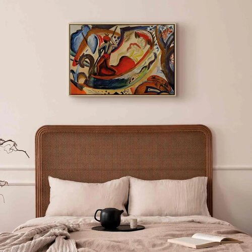  Slika - August Macke &amp;ndash; Nackte M&amp;auml;dchen in der Barke 90x60 U prirodnom drvenom okviru Slike